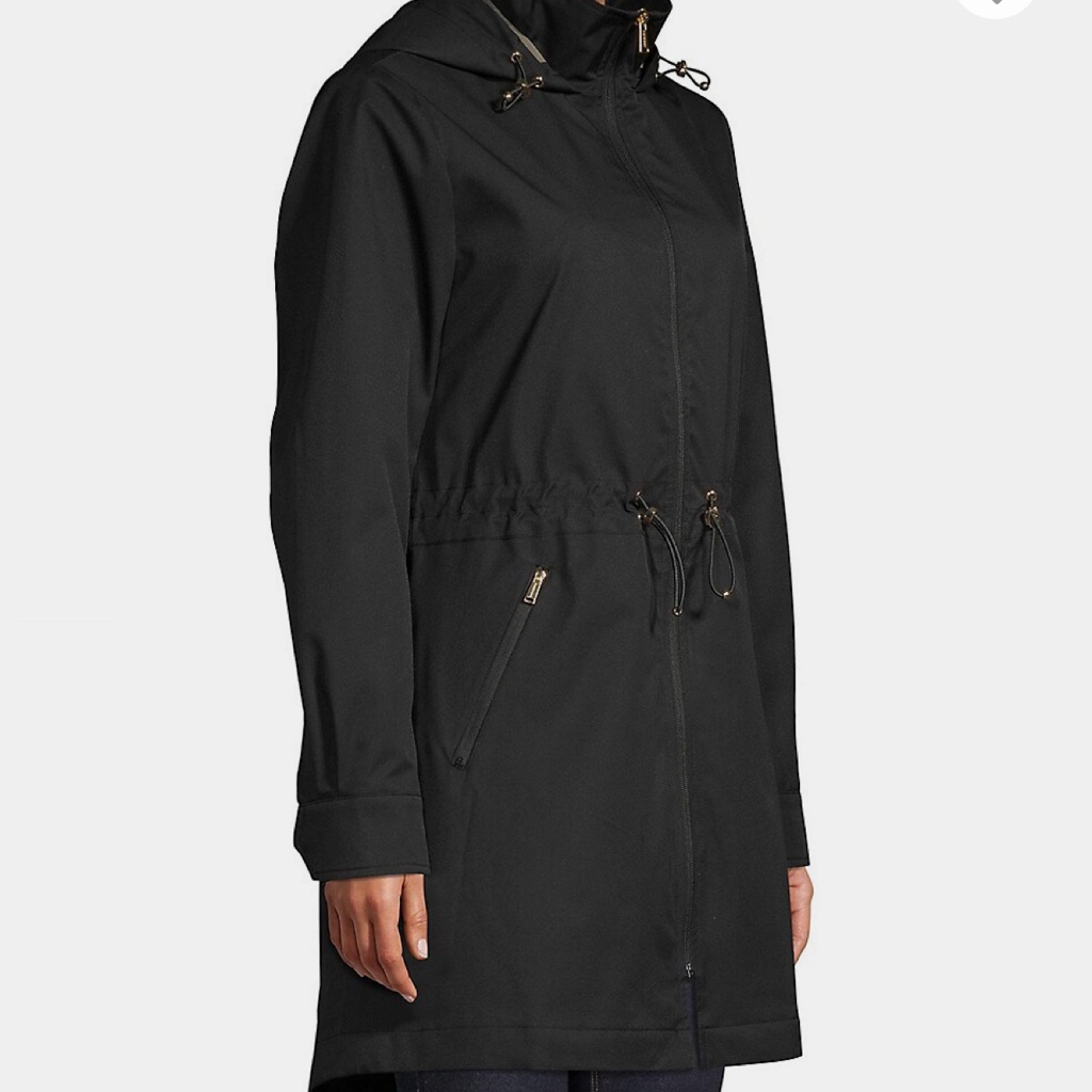 London Fog Women's Black Hooded Jacket